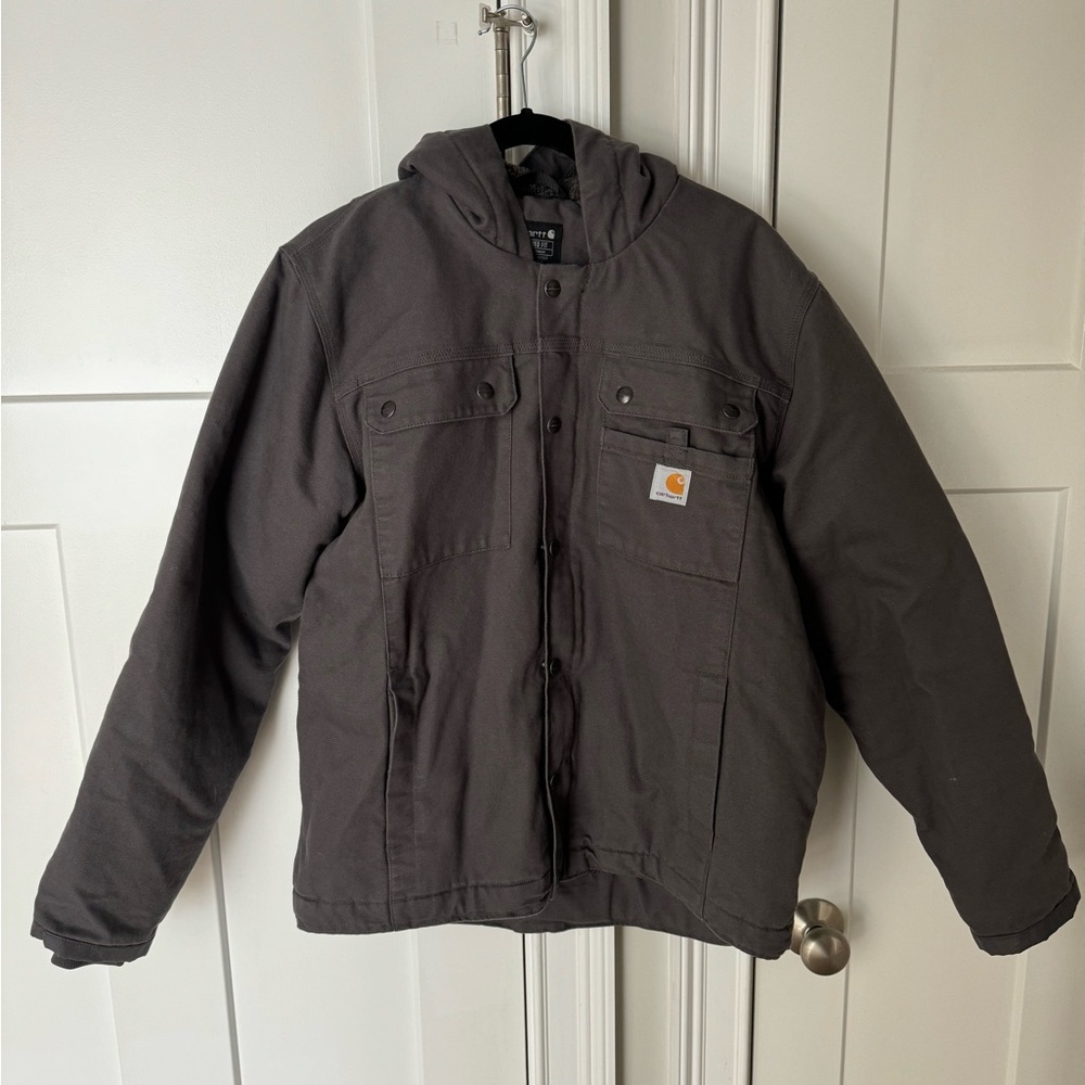 Carhartt Sherpa Lined Utility Jacket - Relaxed Fit - Washed Duck
